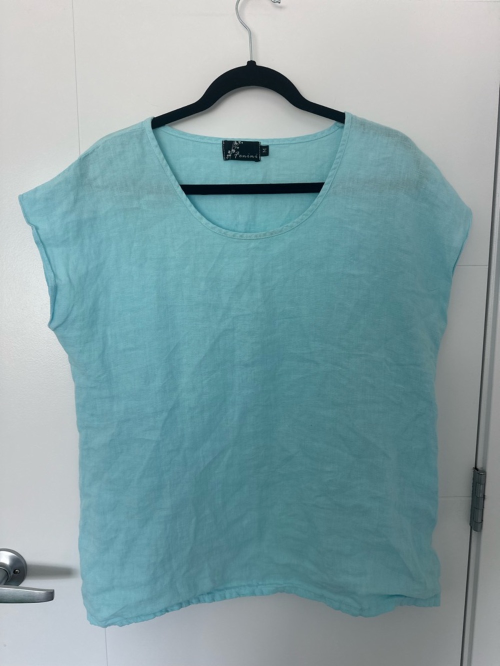 FENINI 100% Linen Top - Size M - USA Made Lagenlook